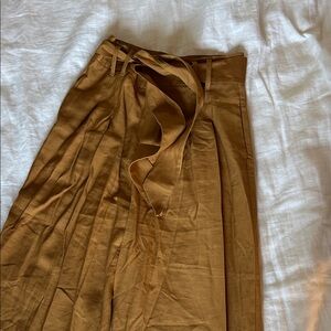 Zara Tan Wide Leg Pants